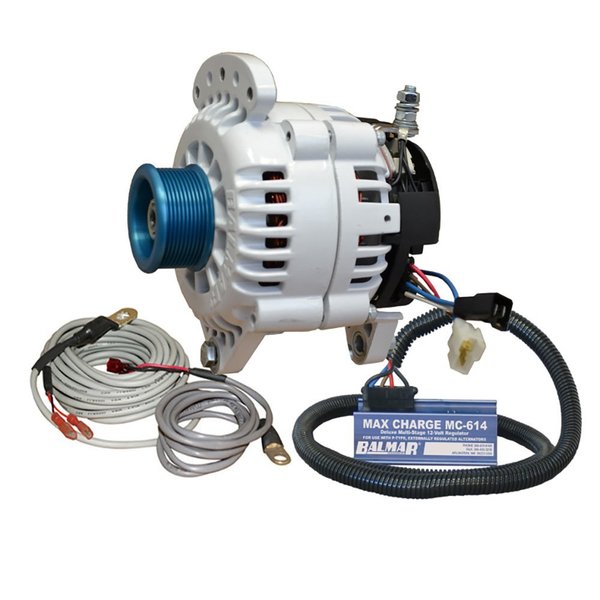 Balmar Alternator 100 AMP Kit 12V 315 Dual Foot Saddle J10 Pulley Regulator And Temp Sensor 60-YP-MC-100-J10